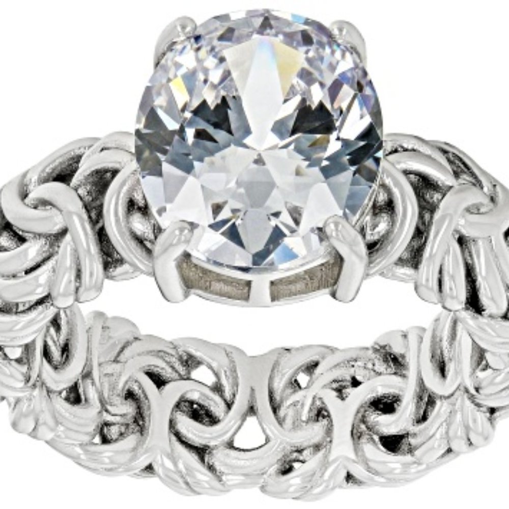 Bella Luce Gorgeous Oval stone set on byzantine style band.  Size 8